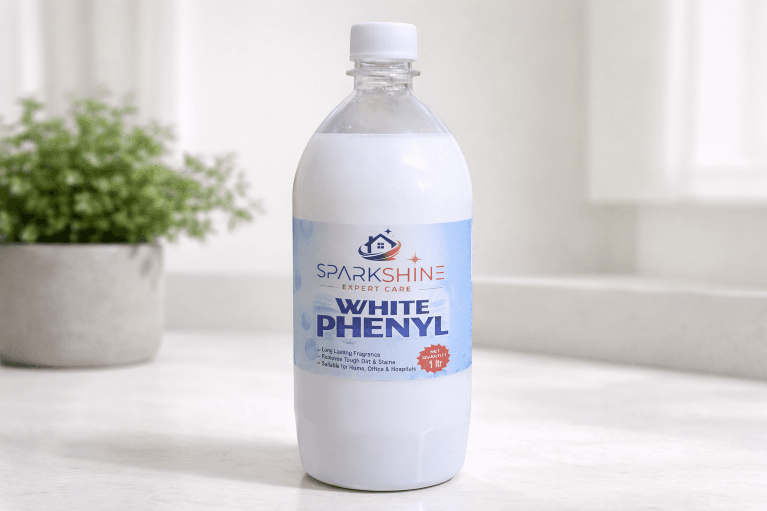 Spark Shine Expert Care white phenyl bottle
